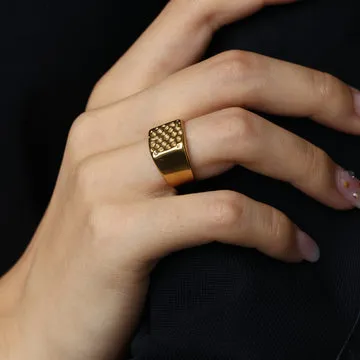 TIMI OF SWEDEN Blythe signetring stål vandtæt 18 mm