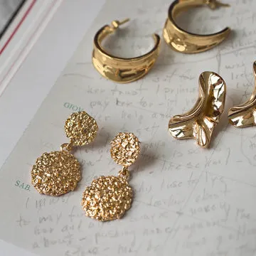 TIMI OF SWEDEN Vintage statement øreringe forgyldt