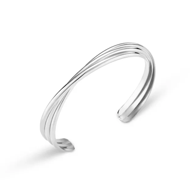 Orelia Interlocking Open Bangle armbånd sølv
