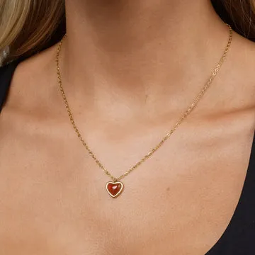 TIMI OF SWEDEN Sonja halskæde hjerte guld waterproof