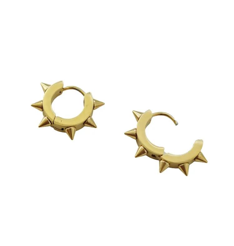 Wos UP Tag Mini creoler guld 1,5 cm