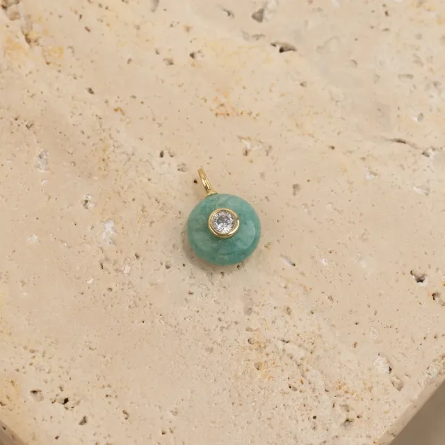Sisi Copenhagen Amina Amazonite vedhæng forgyldt