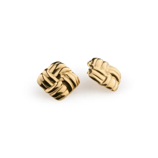 TIMI OF SWEDEN Hilde knyttestud ørestikker par forgyldt 21 mm