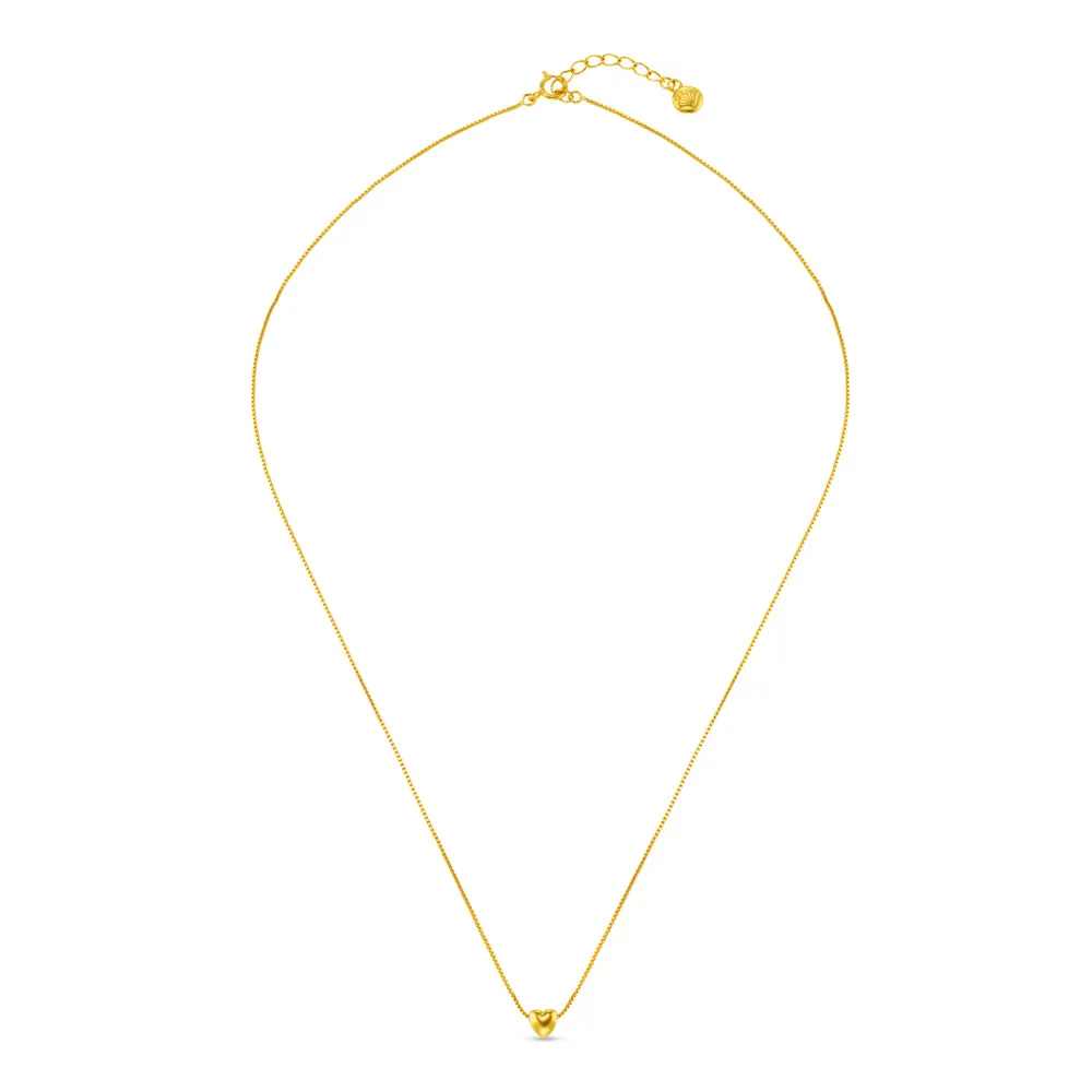 Orelia LUXE Heart halskæde guld hjertevedhæng