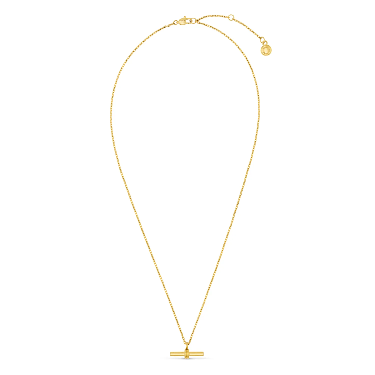 Orelia LUXE Fine Chain T-Bar Drop halskæde guld