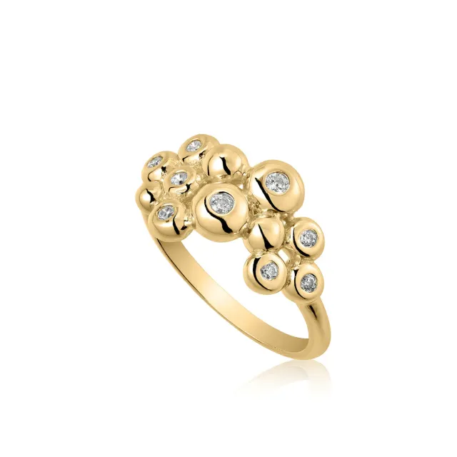Bykjaergaard Timeless ring forgyldt sølv zirkonia 54