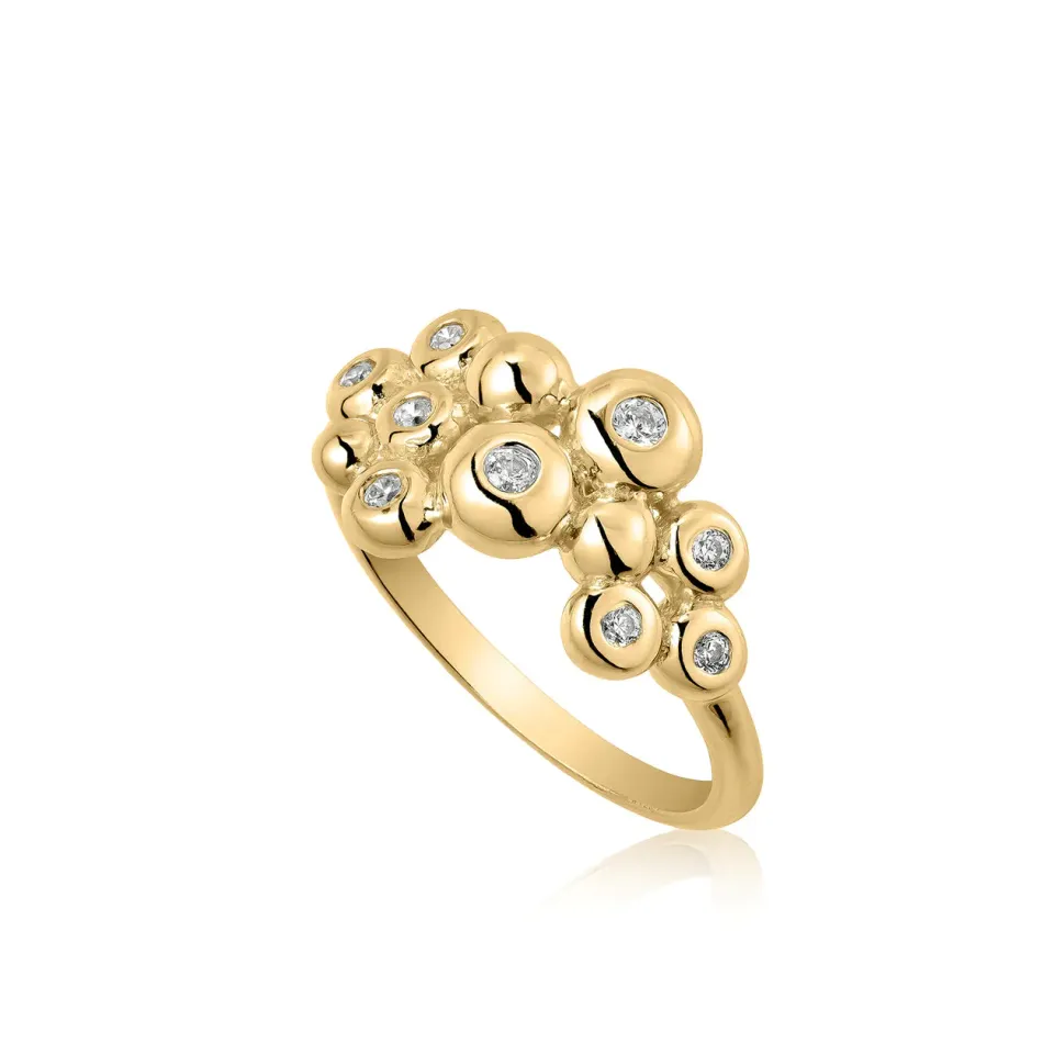 Bykjaergaard Timeless ring forgyldt sølv zirkonia 54