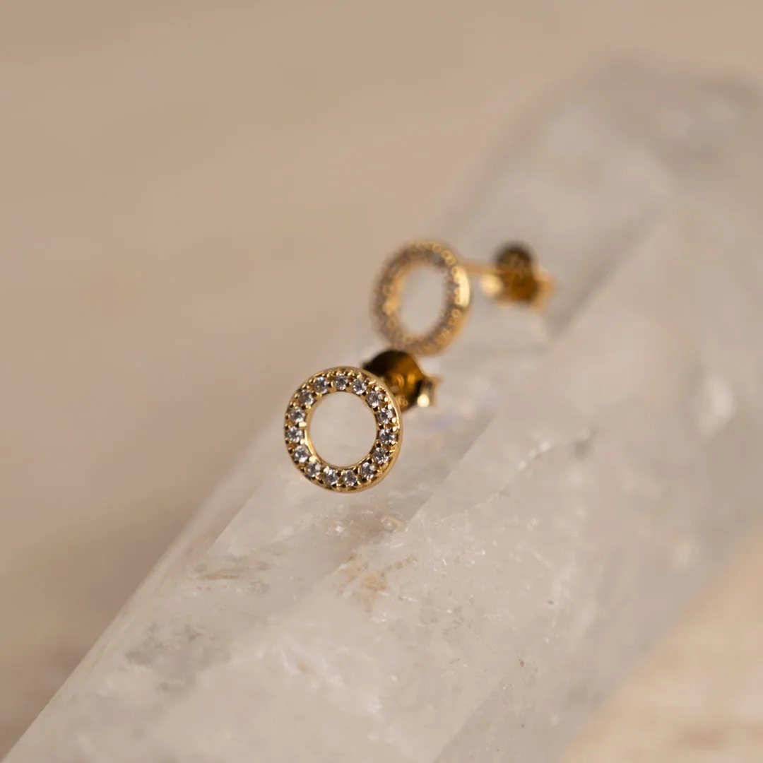 Sisi Copenhagen Roberta øreringe forgyldt zirkonia 8mm
