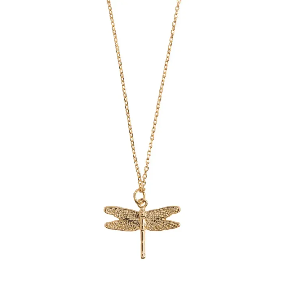 TIMI OF SWEDEN Dragonfly halskæde 42 cm guldsmed