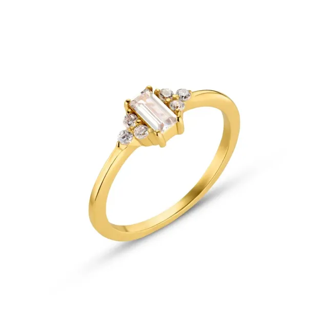 Orelia LUXE Fine Crystal Cluster ring guld str L
