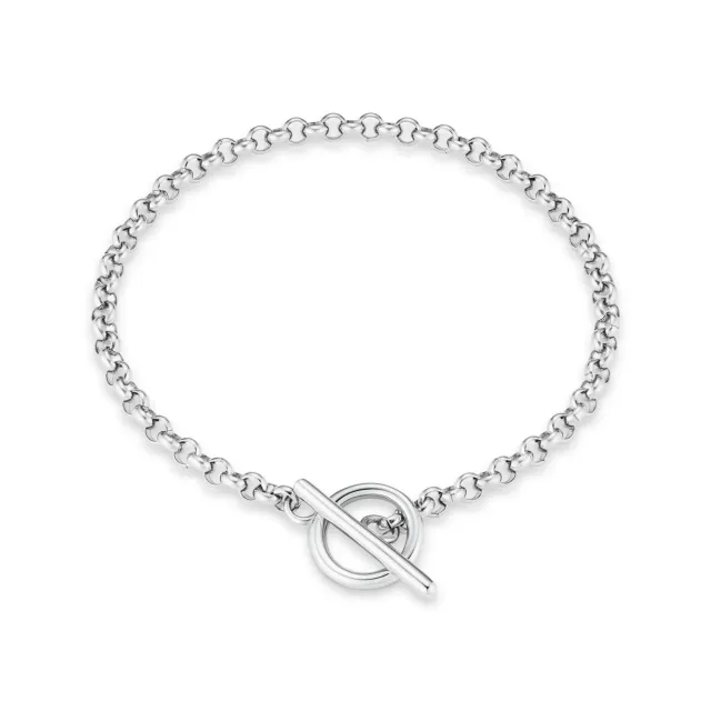 Orelia Round Link T-Bar armbånd sølv stål