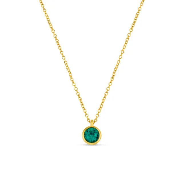 Orelia Emerald Swarovski halskæde guld grøn krystal
