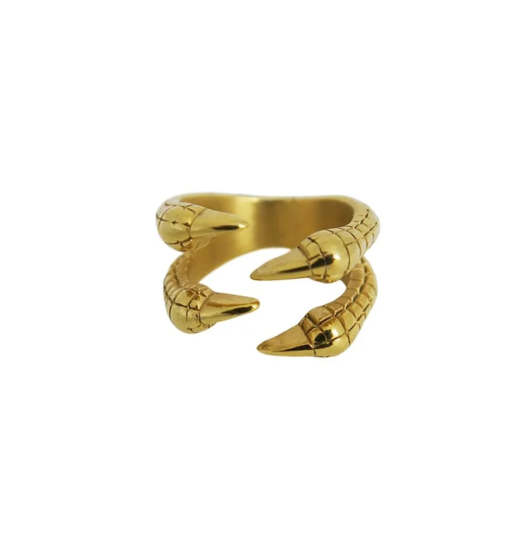 Wos Up Nasta ring forgyldt klo guld