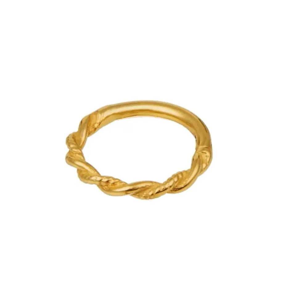 Orelia Rope Twist Clicker Hoop 8mm ørering guld