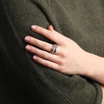 TIMI OF SWEDEN Ethel krystal ring stål stable vandtæt