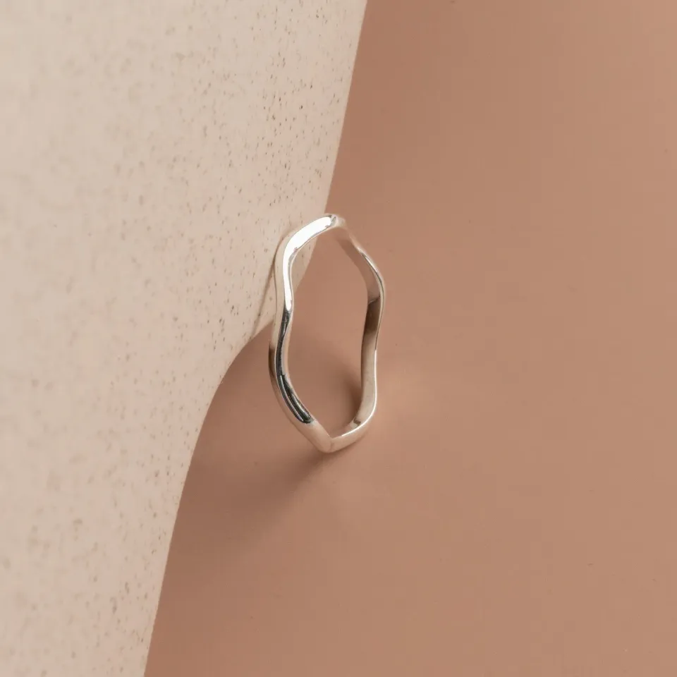 Sisi Copenhagen Gaia ring sølv 925 bølge 2,5 mm