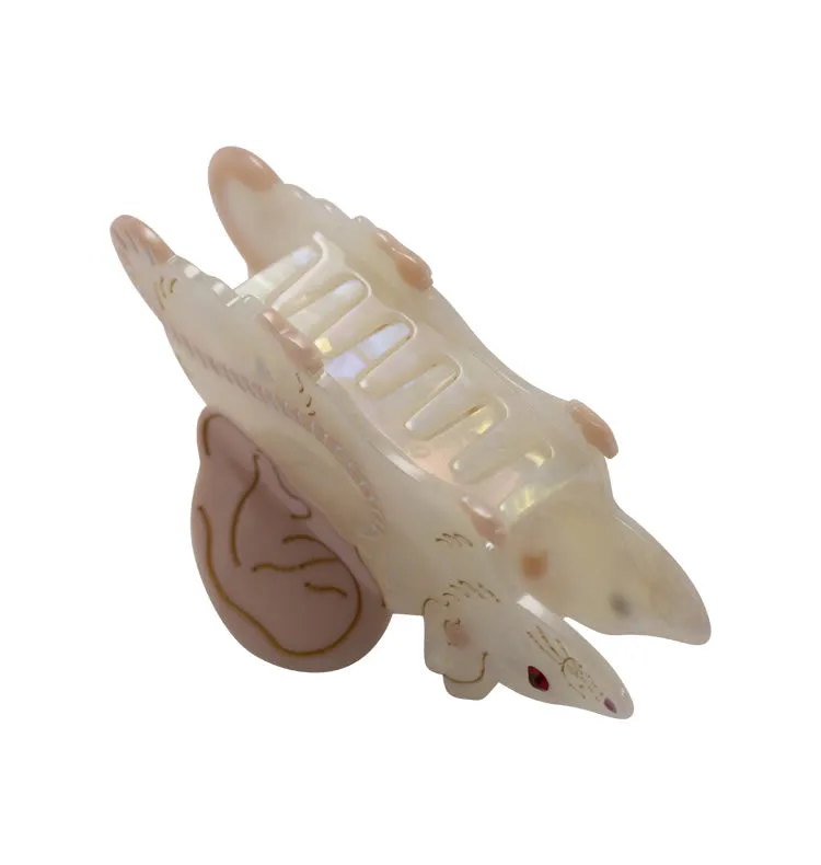 Wos WOS UP Rat hårspænde pink acetate 9,5 cm