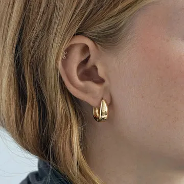 TIMI OF SWEDEN Classic Wide Hoop øreringe guld brede