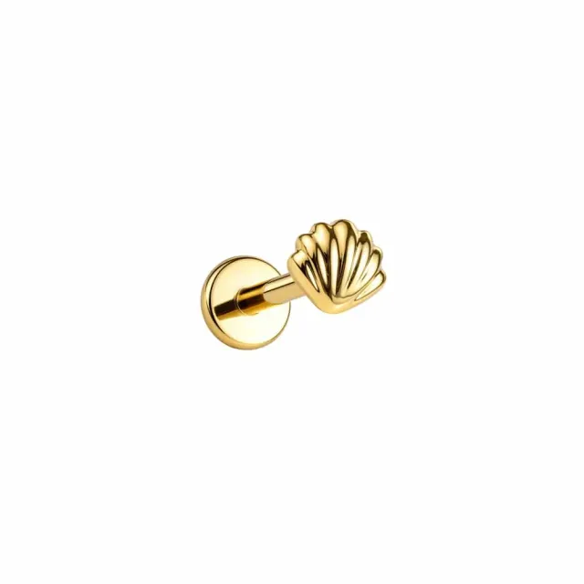 Orelia Polished Shell Labret piercing guld