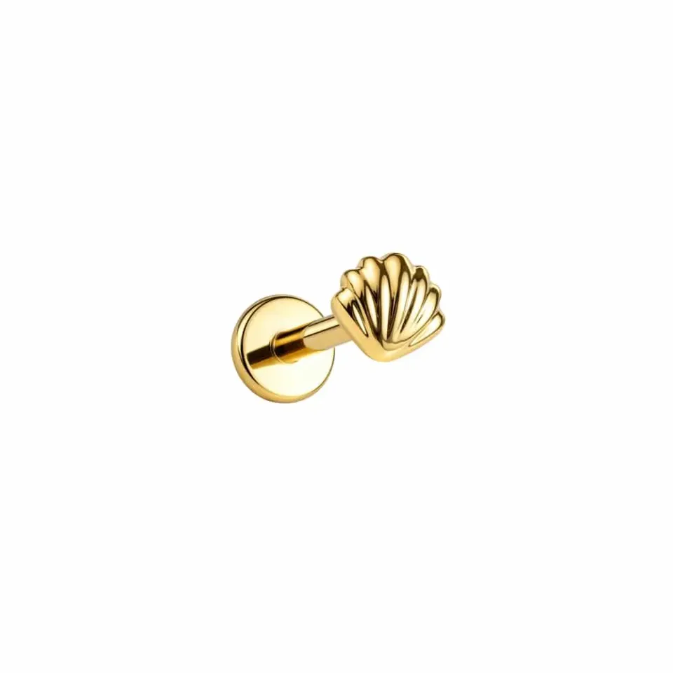 Orelia Polished Shell Labret piercing guld