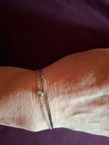 TIMI OF SWEDEN Solvej Duo Armbånd Stål 17+5 cm