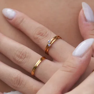 TIMI OF SWEDEN Chakra Crystal ring rustfrit stål