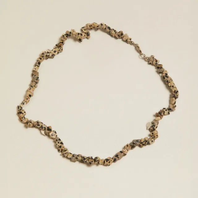 Orelia Vintage Dalmatian Jasper halskæde perler