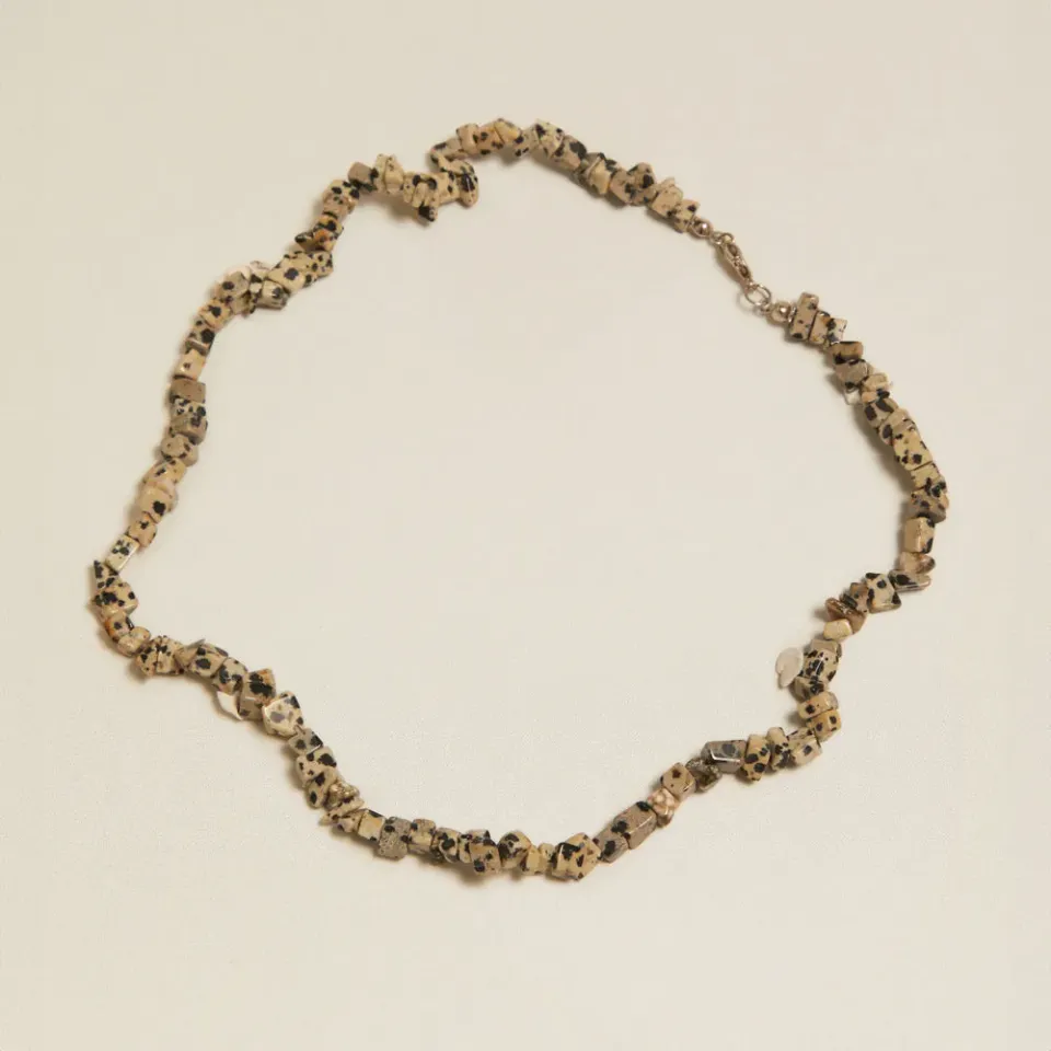 Orelia Vintage Dalmatian Jasper halskæde perler