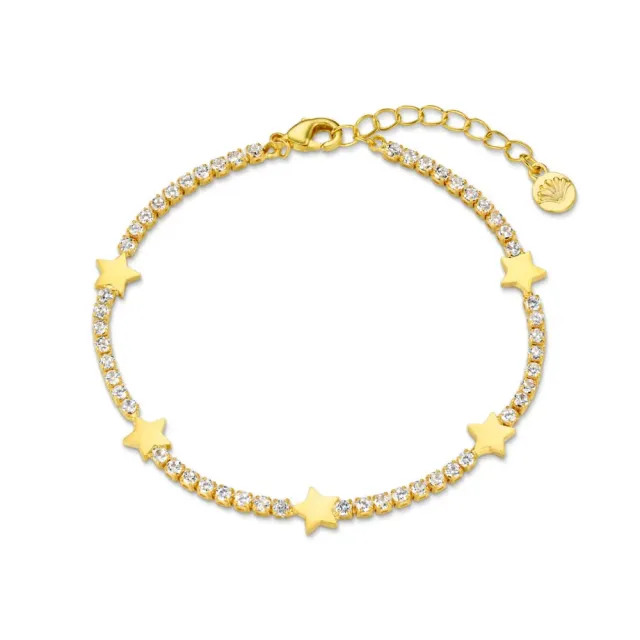 Orelia Star Crystal tennisarmbånd forgyldt