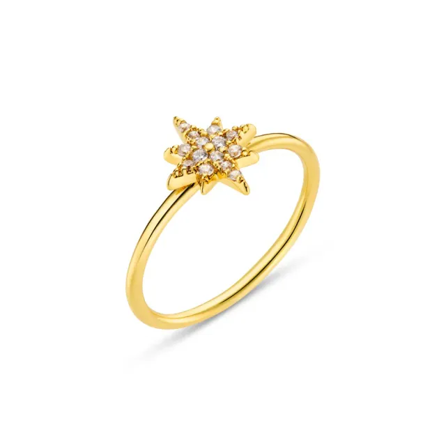 Orelia Fine Crystal Starburst ring guld krystal