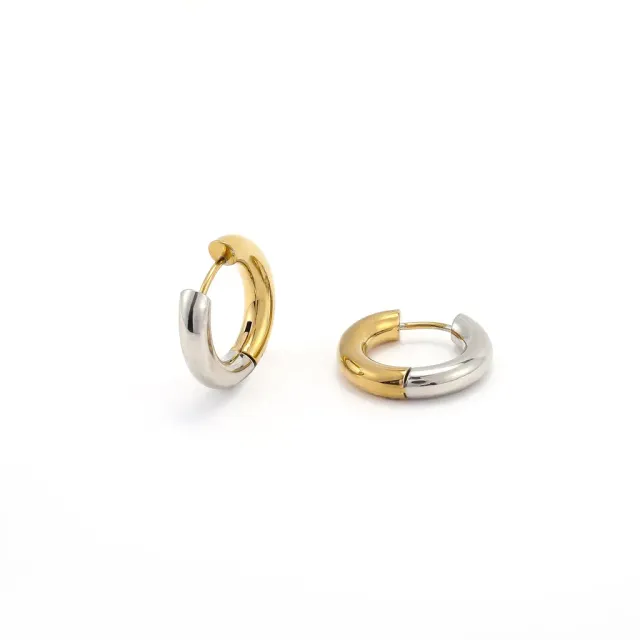 Timi of Sweden Lyn hoops øreringe guld sølv 12 mm