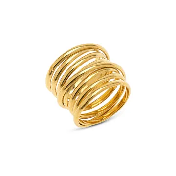 TIMI OF SWEDEN Kylie ring flerlaget rustfrit stål