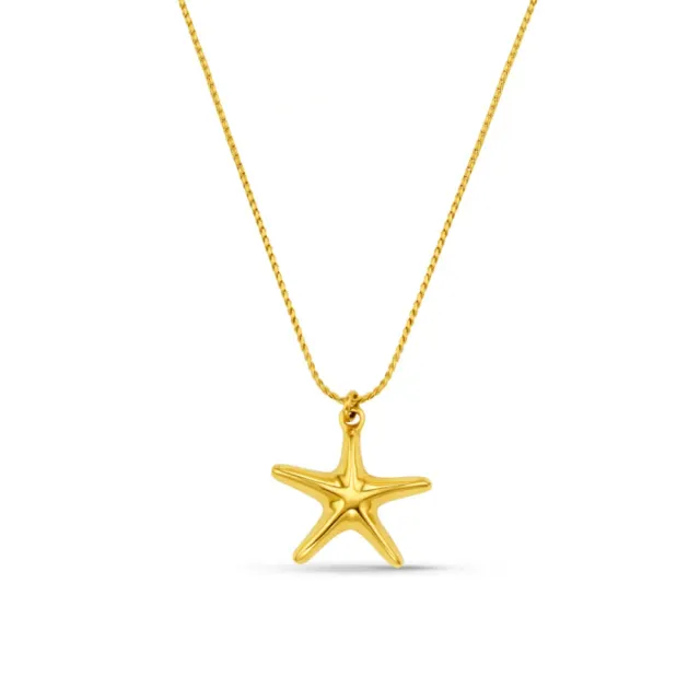 Orelia LUXE Starfish Charm halskæde guld vandtæt