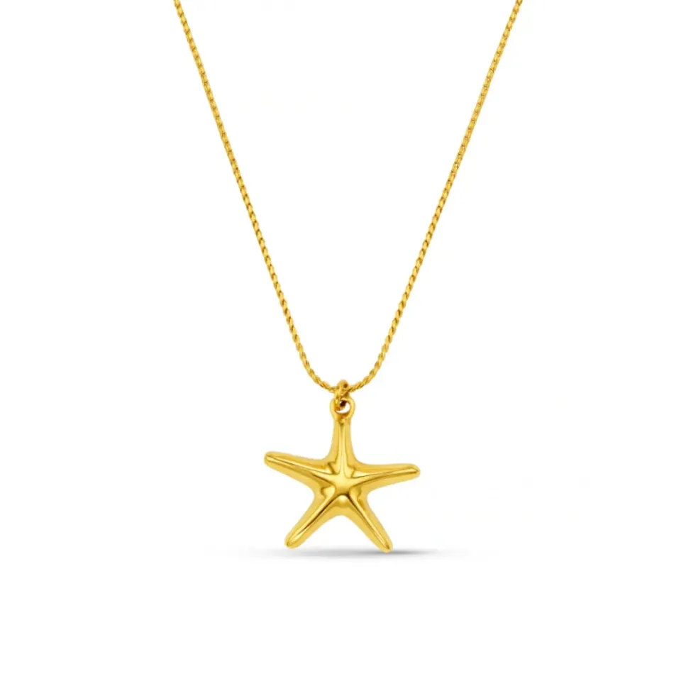 Orelia LUXE Starfish Charm halskæde guld vandtæt