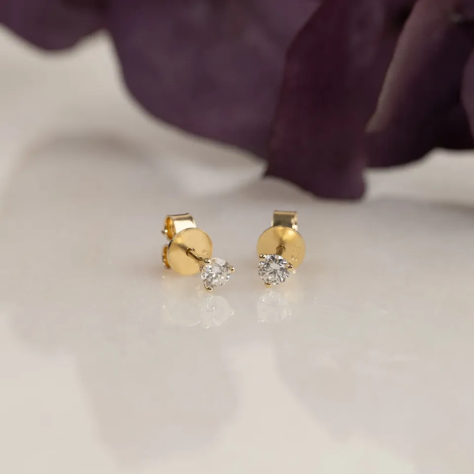 Sisi Copenhagen Simple Lab-Diamond ørestikker guld 0,33ct