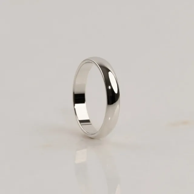 Sisi Copenhagen Classic D-Profile vielsesring 4mm hvidguld