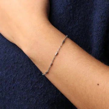 TIMI OF SWEDEN Inger chain armbånd stål 17+5 cm