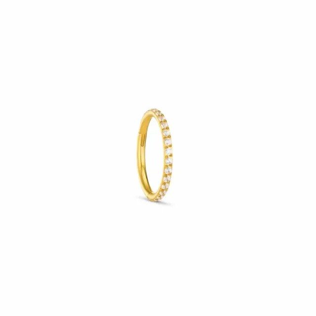 Orelia Fine Crystal Clicker Hoop øreringe 8mm guld
