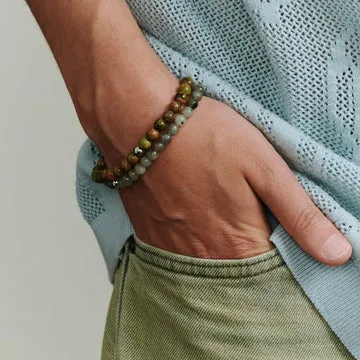 TIMI OF SWEDEN Erik sten armbånd herrer elastik sten