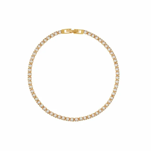 Orelia Pearl Tennis armbånd forgyldt med perler