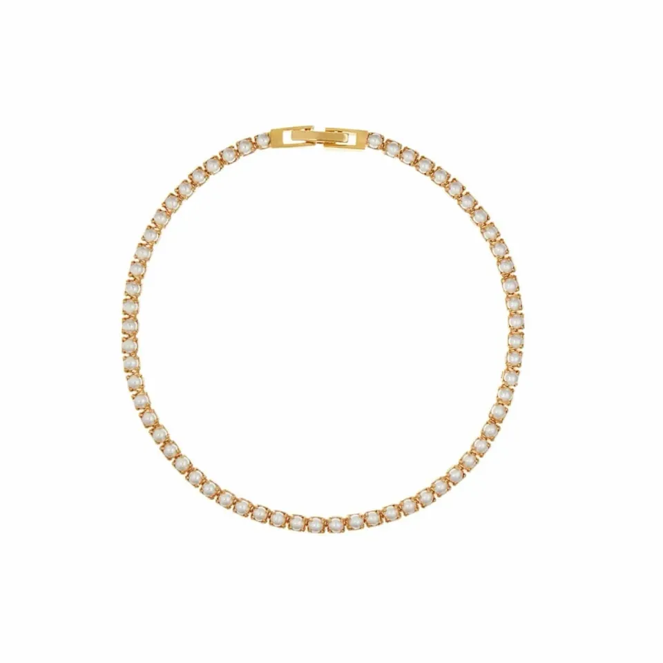 Orelia Pearl Tennis armbånd forgyldt med perler