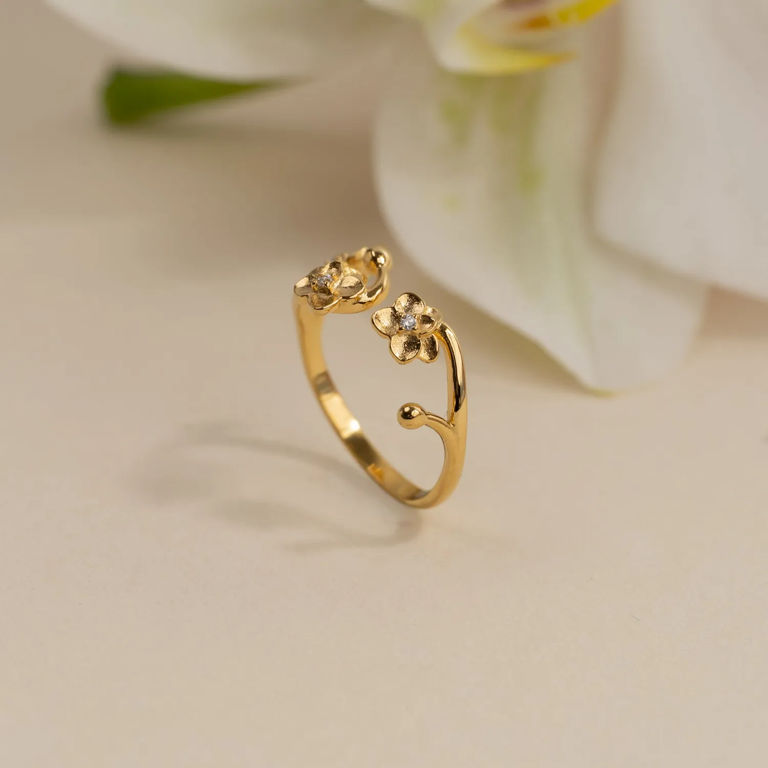 Sisi Copenhagen Odette crystal ring forgyldt zirkon
