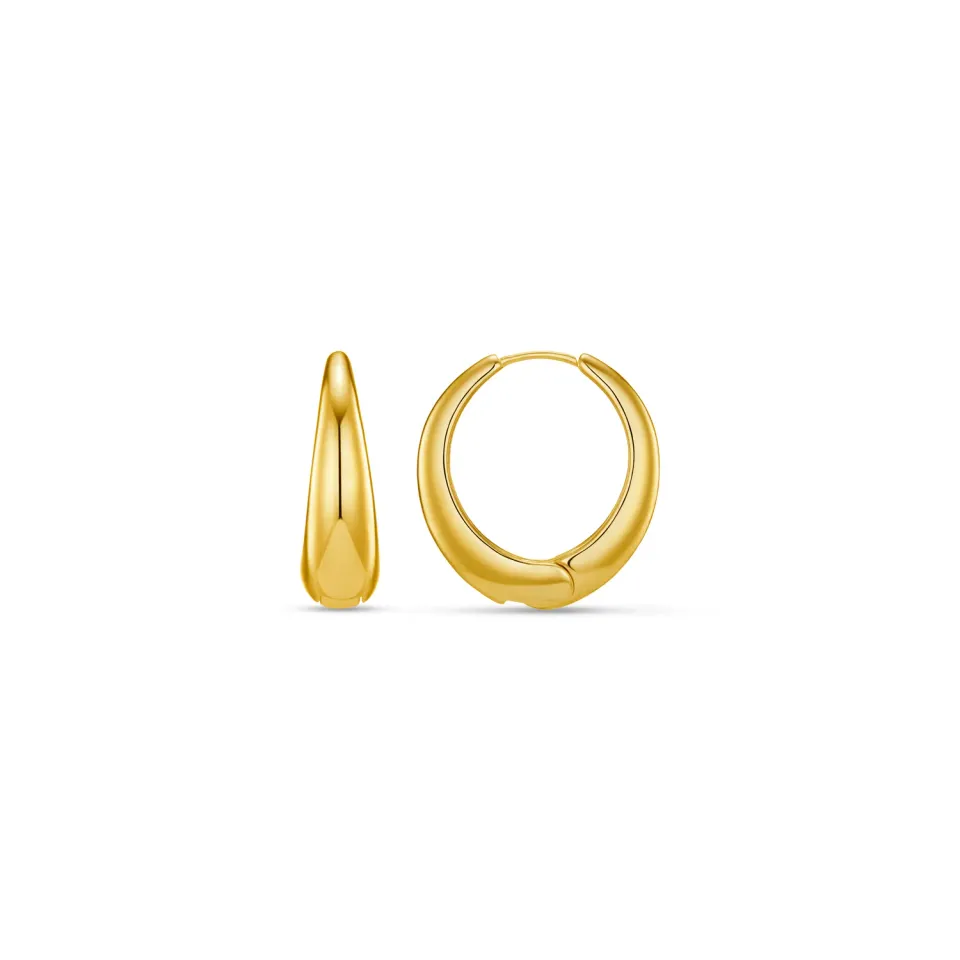 Orelia Tapered Hoop øreringe guld forgyldt