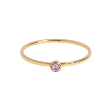 TIMI OF SWEDEN Chakra Crystal ring rustfrit stål