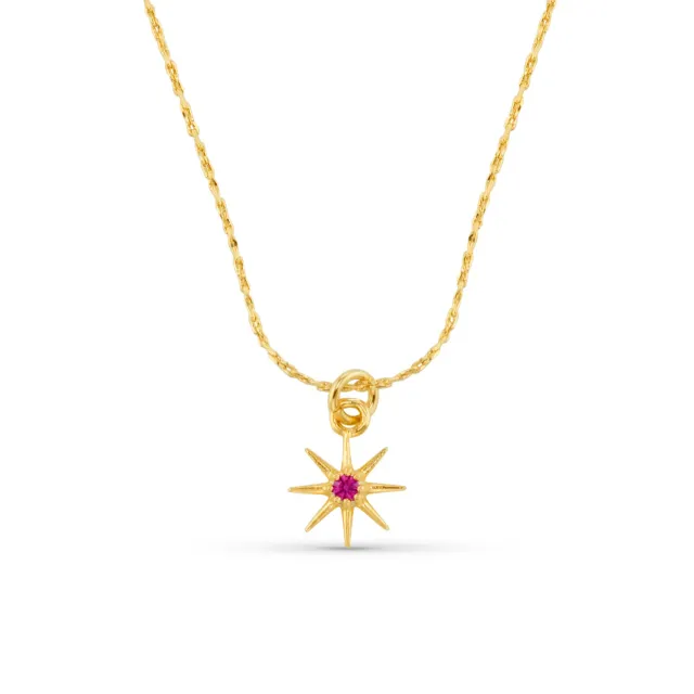 Orelia July Birthstone Ruby halskæde forgyldt rubin