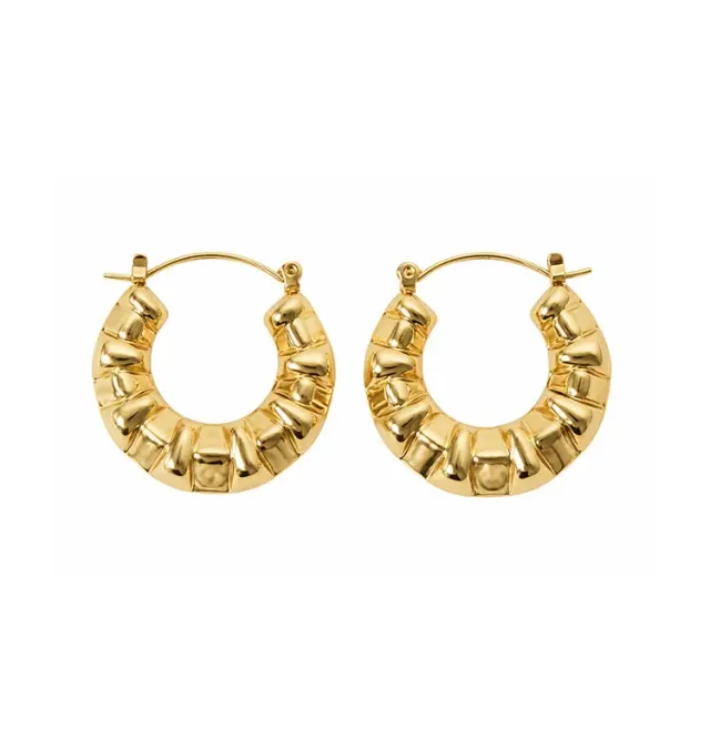 Wos Lidia creoler forgyldt guld 2,8 cm