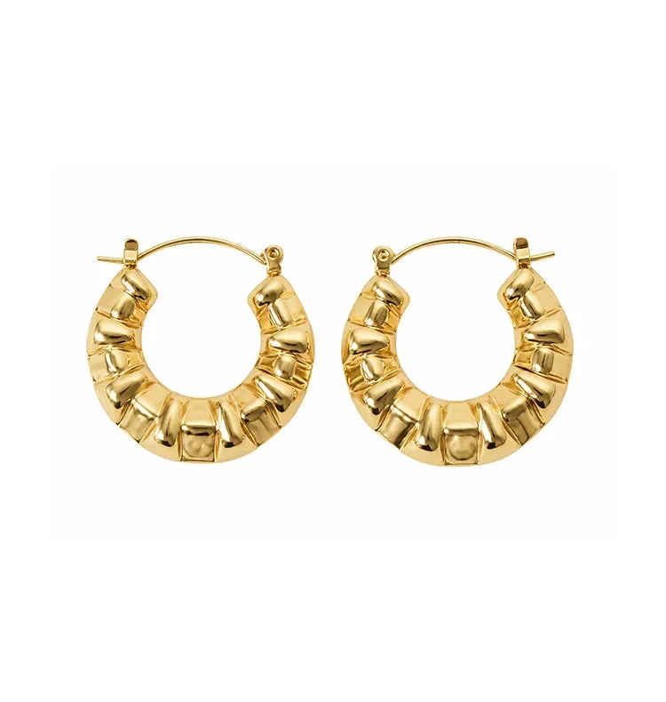 Wos Lidia creoler forgyldt guld 2,8 cm