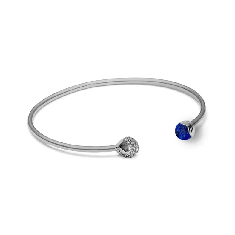 Bykjaergaard Glory armring sølv lapis lazuli