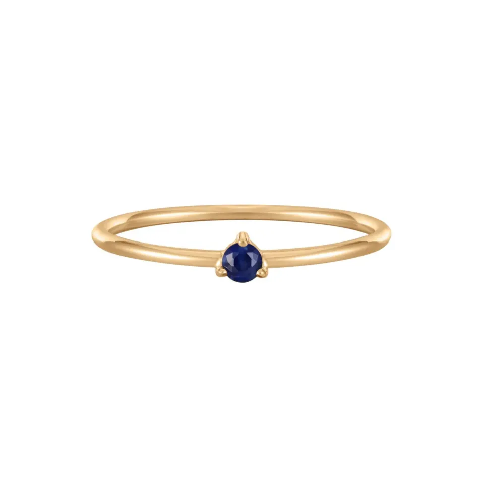 Bykjaergaard Fine ring 14 kt guld safir