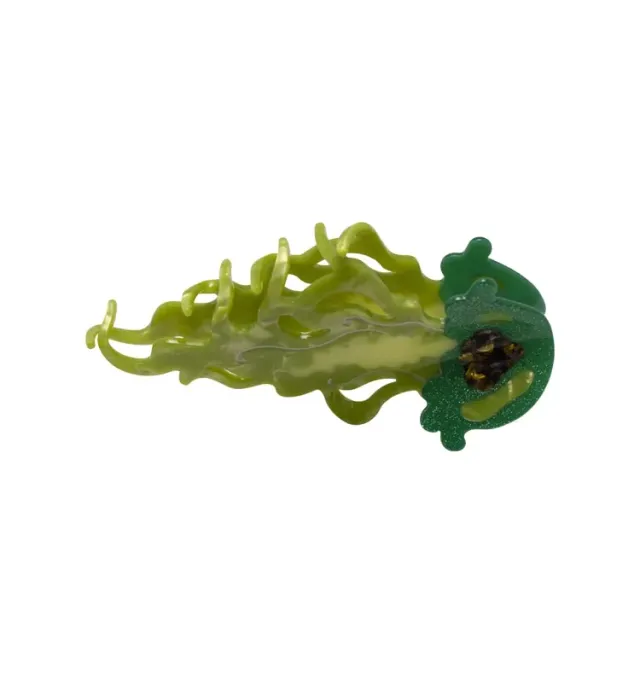 Wos Jellyfish hårspænde grøn 12,8 cm